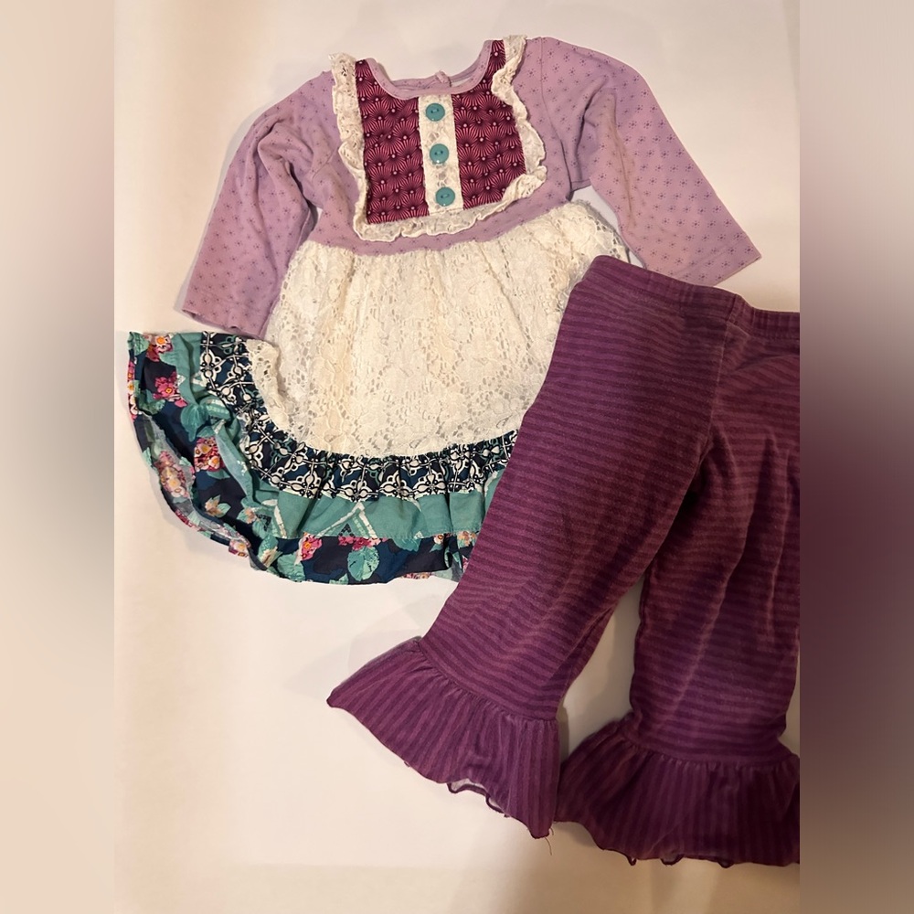 Ricrac & Ruffles Lace Tunic Set